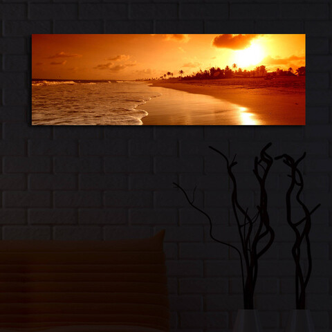 Tablou decorativ cu lumina LED, 3090İACT-38, 30 x 90 cm, Multicolor