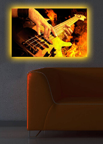 Tablou decorativ cu lumina LED, 4570DACT-13, Dimensiune: 45 x 70 cm, Multicolor