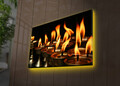 Tablou decorativ cu lumina LED, 4570DACT-24, Dimensiune: 45 x 70 cm, Multicolor