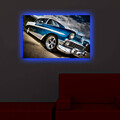 Tablou decorativ cu lumina LED, 4570DACT-46, Dimensiune: 45 x 70 cm, Multicolor