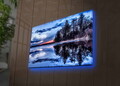 Tablou decorativ cu lumina LED, 4570DHDACT-013, Dimensiune: 45 x 70 cm, Multicolor