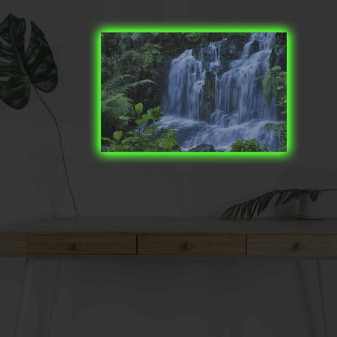 Tablou decorativ cu lumina LED, 4570DHDACT-023, Dimensiune: 45 x 70 cm, Multicolor