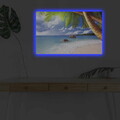 Tablou decorativ cu lumina LED, 4570DHDACT-027, Dimensiune: 45 x 70 cm, Multicolor
