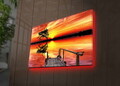 Tablou decorativ cu lumina LED, 4570DHDACT-114, Dimensiune: 45 x 70 cm, Multicolor