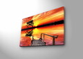 Tablou decorativ cu lumina LED, 4570DHDACT-114, Dimensiune: 45 x 70 cm, Multicolor