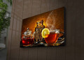 Tablou decorativ cu lumina LED, 4570İACT-30, Dimensiune: 45 x 70 cm, Multicolor