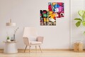 Tablou decorativ (3 Pieces), MXA01, Lemn (Grosime: 2 cm, Multicolor