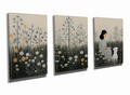 Tablou decorativ (3 Pieces), UDC14, Canvas imprimat, Multicolor