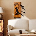 Decoratiune de perete, Brave, Lățime: 41,5 cm Înălțime: 58 cm Adâncime: 3 cm, Nuc / Negru
