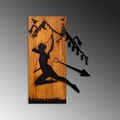 Decoratiune de perete, Brave, Lățime: 41,5 cm Înălțime: 58 cm Adâncime: 3 cm, Nuc / Negru