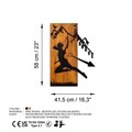 Decoratiune de perete, Brave, Lățime: 41,5 cm Înălțime: 58 cm Adâncime: 3 cm, Nuc / Negru