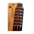 Decoratiune de perete, Pisa Tower, Lățime: 32 cm, Nuc / Negru