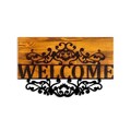 Decoratiune de perete, Welcome, Lățime: 58 cm Înălțime: 36 cm Adâncime: 3 cm, Nuc / Negru