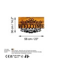 Decoratiune de perete, Welcome, Lățime: 58 cm Înălțime: 36 cm Adâncime: 3 cm, Nuc / Negru