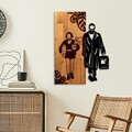 Decoratiune de perete, Leon The Professional, Lățime: 44 cm, Nuc / Negru