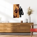 Decoratiune de perete, Leon The Professional, Lățime: 44 cm, Nuc / Negru