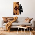 Decoratiune de perete, Leon The Professional, Lățime: 44 cm, Nuc / Negru