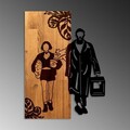 Decoratiune de perete, Leon The Professional, Lățime: 44 cm, Nuc / Negru