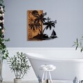 Decoratiune de perete, Holiday İsland, Dimensiune: 57 x 58 cm, Nuc / Negru
