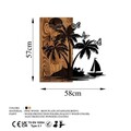Decoratiune de perete, Holiday İsland, Dimensiune: 57 x 58 cm, Nuc / Negru