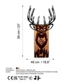 Decoratiune de perete, Deer in Mountain, Lățime: 48 cm, Nuc / Negru