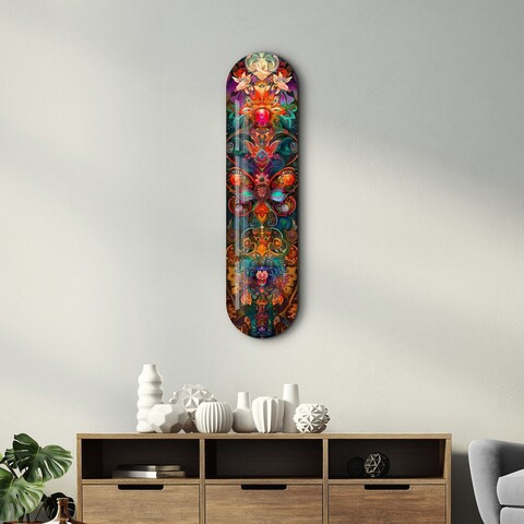 Tablou decorativ, Bohemian Flower Dream v4, Dimensiune: 20 x 80 cm, Multicolor