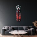 Tablou decorativ, Joker in Red Suits Fan Art, Dimensiune: 20 x 80 cm, Multicolor