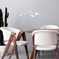 Decoratiune de perete, Mountain, Dimensiuni: 67 x 20 cm, Alb