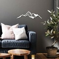Decoratiune de perete, Mountain, Dimensiuni: 67 x 20 cm, Alb