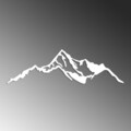 Decoratiune de perete, Mountain, Dimensiuni: 67 x 20 cm, Alb