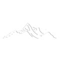 Decoratiune de perete, Mountain, Dimensiuni: 67 x 20 cm, Alb