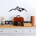Decoratiune de perete, Mountain, Dimensiuni: 67 x 20 cm, Negru
