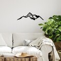 Decoratiune de perete, Mountain, Dimensiuni: 67 x 20 cm, Negru