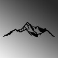 Decoratiune de perete, Mountain, Dimensiuni: 67 x 20 cm, Negru