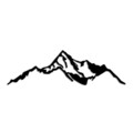 Decoratiune de perete, Mountain, Dimensiuni: 67 x 20 cm, Negru