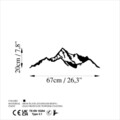 Decoratiune de perete, Mountain, Dimensiuni: 67 x 20 cm, Negru