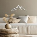Decoratiune de perete, Mountain, Dimensiune: 52 x 20 cm, Alb