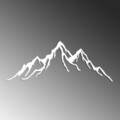 Decoratiune de perete, Mountain, Dimensiune: 52 x 20 cm, Alb