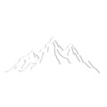Decoratiune de perete, Mountain, Dimensiune: 52 x 20 cm, Alb