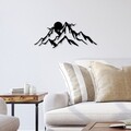Decoratiune de perete, Full Mount And Mountain, Dimensiune: 50 x 21 cm, Negru