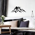 Decoratiune de perete, Full Mount And Mountain, Dimensiune: 50 x 21 cm, Negru