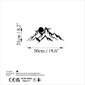 Decoratiune de perete, Full Mount And Mountain, Dimensiune: 50 x 21 cm, Negru