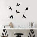 Decoratiune de perete, Flying Birds, Dimensiune: 17 x 17 cm (1 bucată), Negru