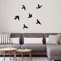 Decoratiune de perete, Flying Birds, Dimensiune: 17 x 17 cm (1 bucată), Negru