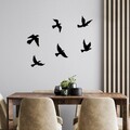 Decoratiune de perete, Flying Birds, Dimensiune: 17 x 17 cm (1 bucată), Negru