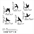 Decoratiune de perete, Flying Birds, Dimensiune: 17 x 17 cm (1 bucată), Negru