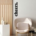 Decoratiune de perete, Cheers, Dimensiune: 70 x 16 cm, Negru