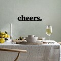 Decoratiune de perete, Cheers, Dimensiune: 70 x 16 cm, Negru