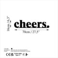 Decoratiune de perete, Cheers, Dimensiune: 70 x 16 cm, Negru