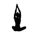 Decoratiune de perete, Yoga 6, Dimensiuni: 31 x 60 cm, Negru